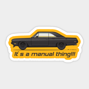 Manual Thing Black Sticker